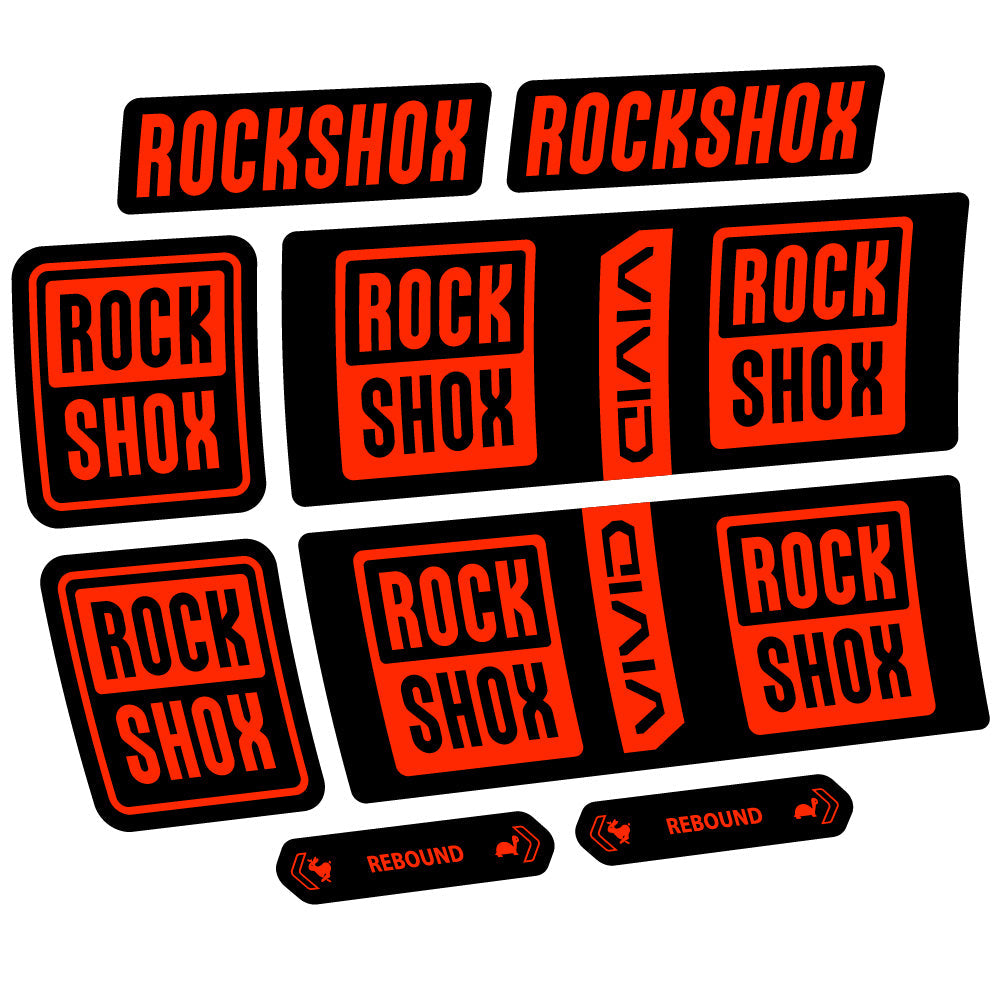 Autocollant RockShox Vivid Coil Base 2025, Shock Absorber, Autocollant Vélo vinyle
