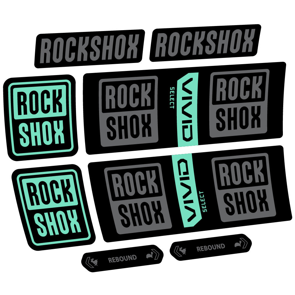 Autocollant RockShox Vivid Coil Select, Shock Absorber, autocollant Vélo vinyle