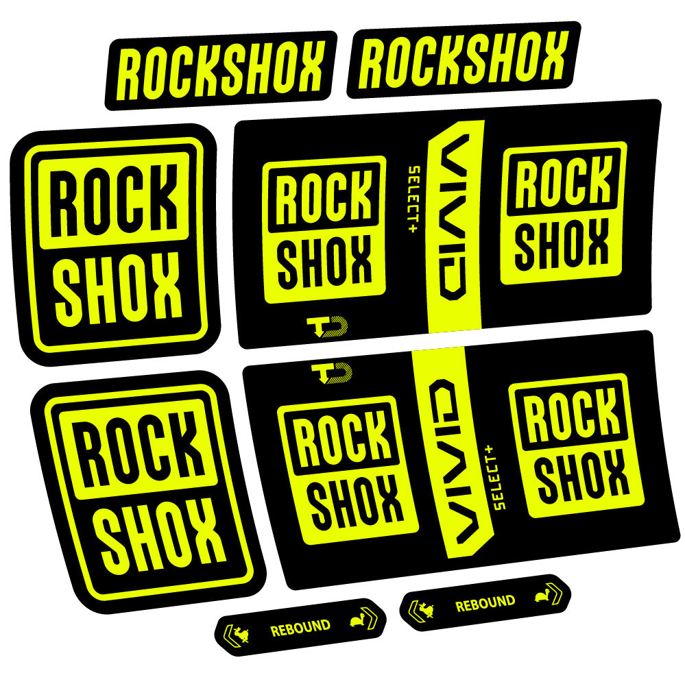 Autocollant RockShox Vivid Coil Select Plus, Shock Absorber, Autocollant vélo vinyle