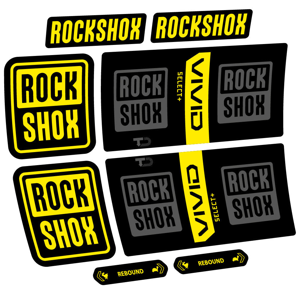 Autocollant RockShox Vivid Coil Select Plus, Shock Absorber, Autocollant vélo vinyle