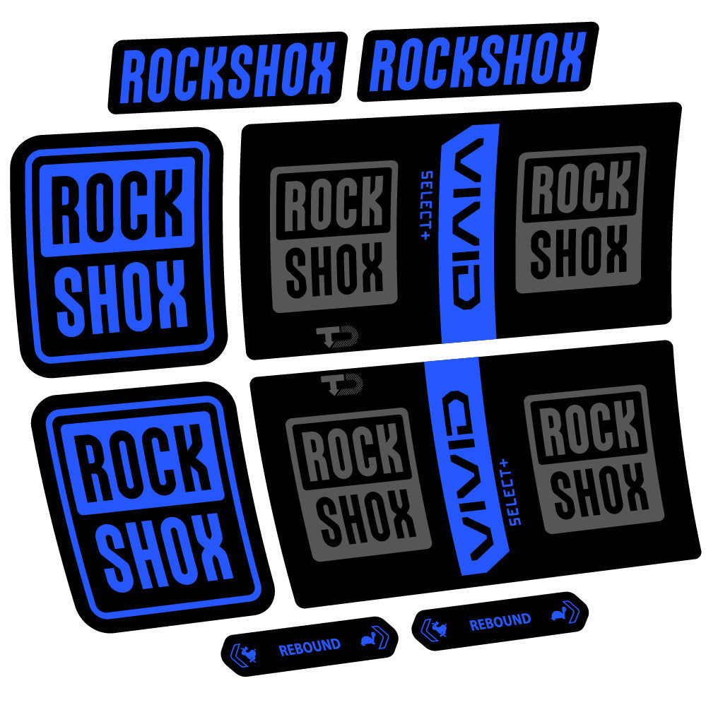 Autocollant RockShox Vivid Coil Select Plus, Shock Absorber, Autocollant vélo vinyle