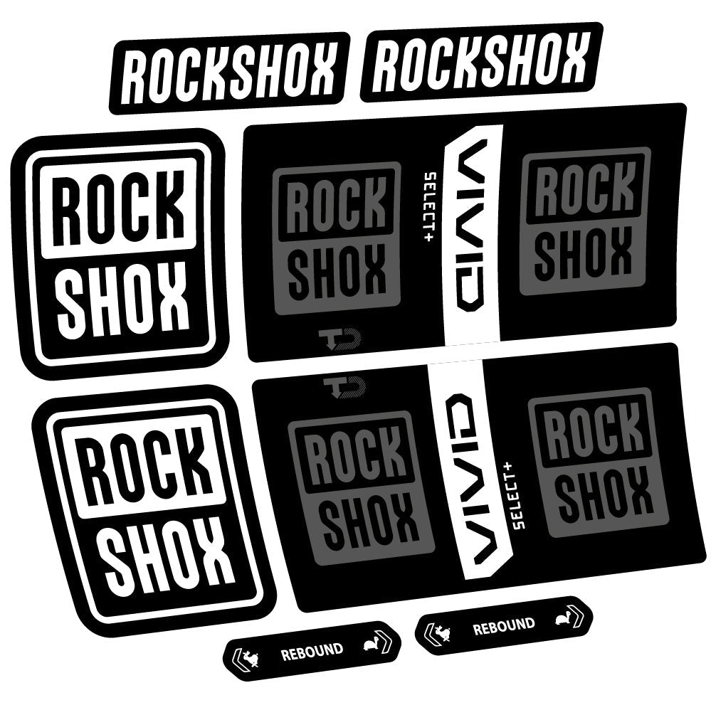 Autocollant RockShox Vivid Coil Select Plus, Shock Absorber, Autocollant vélo vinyle