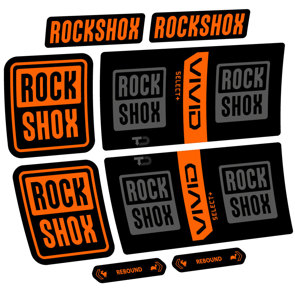 Autocollant RockShox Vivid Coil Select Plus, Shock Absorber, Autocollant vélo vinyle