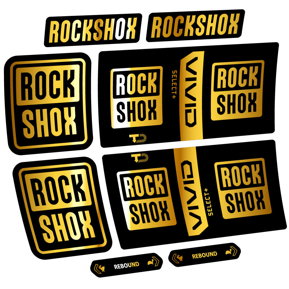 Autocollant RockShox Vivid Coil Select Plus, Shock Absorber, Autocollant vélo vinyle