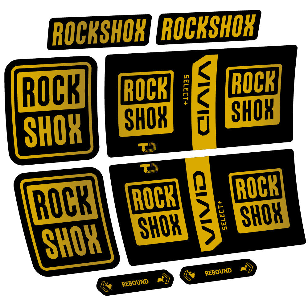 Autocollant RockShox Vivid Coil Select Plus, Shock Absorber, Autocollant vélo vinyle