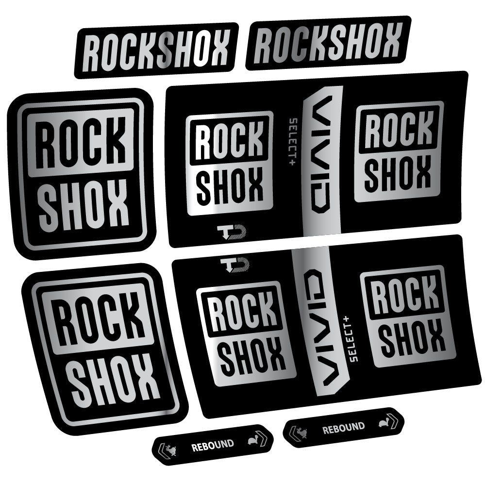 Autocollant RockShox Vivid Coil Select Plus, Shock Absorber, Autocollant vélo vinyle