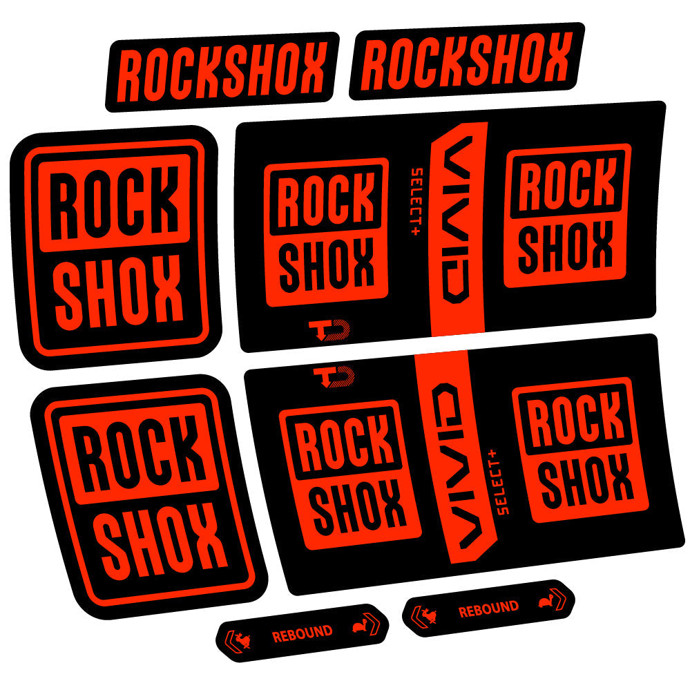 Autocollant RockShox Vivid Coil Select Plus, Shock Absorber, Autocollant vélo vinyle