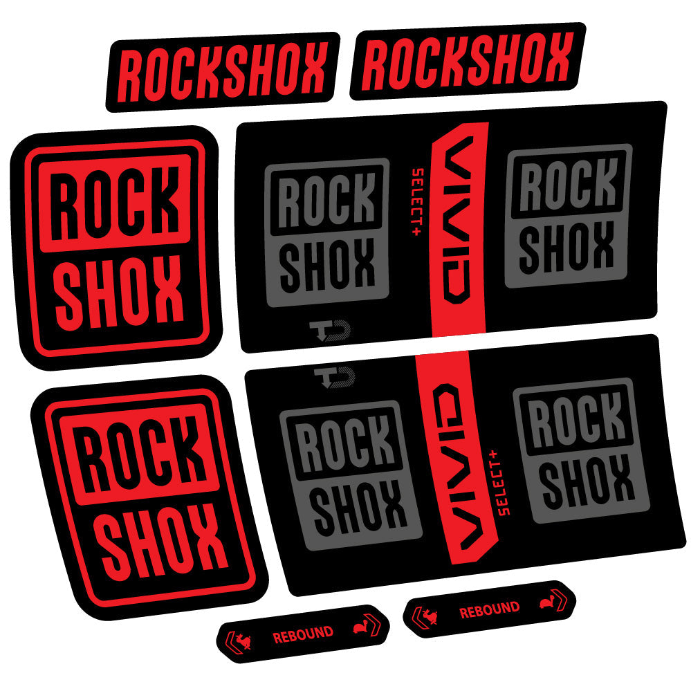 Autocollant RockShox Vivid Coil Select Plus, Shock Absorber, Autocollant vélo vinyle