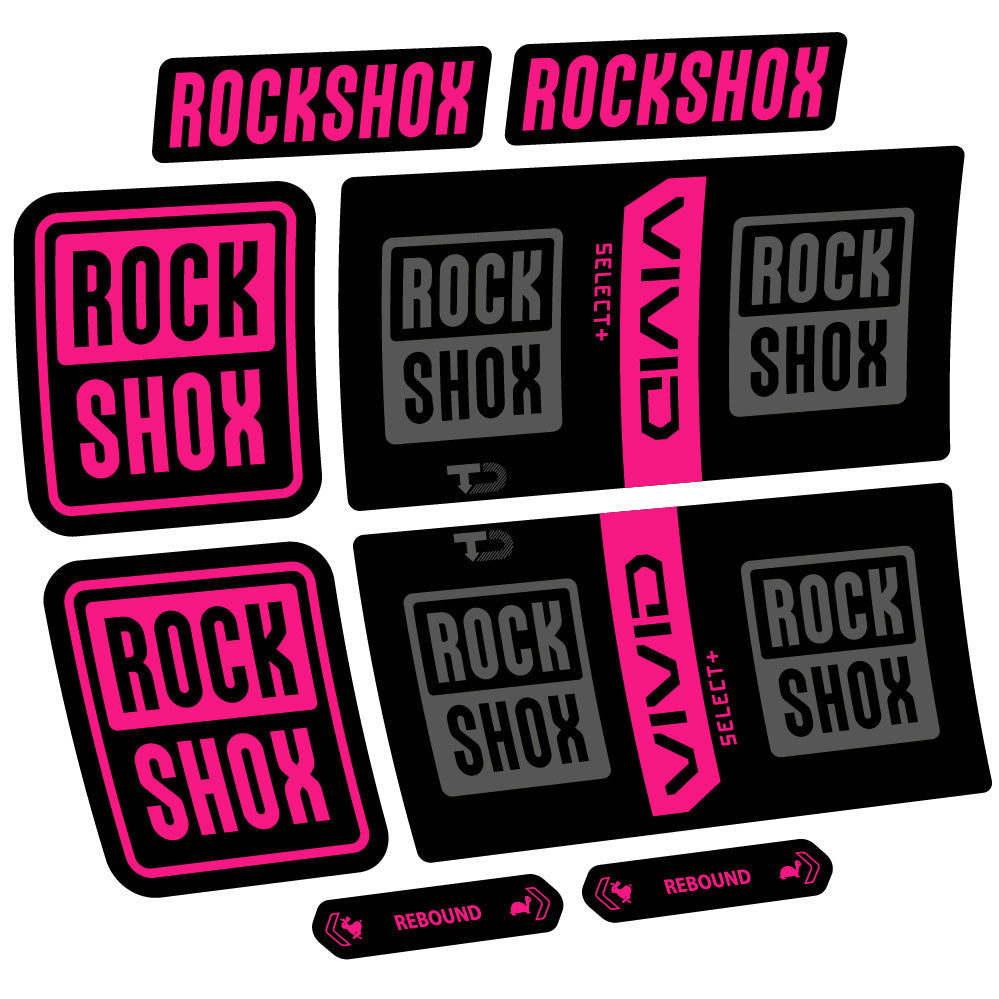Autocollant RockShox Vivid Coil Select Plus, Shock Absorber, Autocollant vélo vinyle