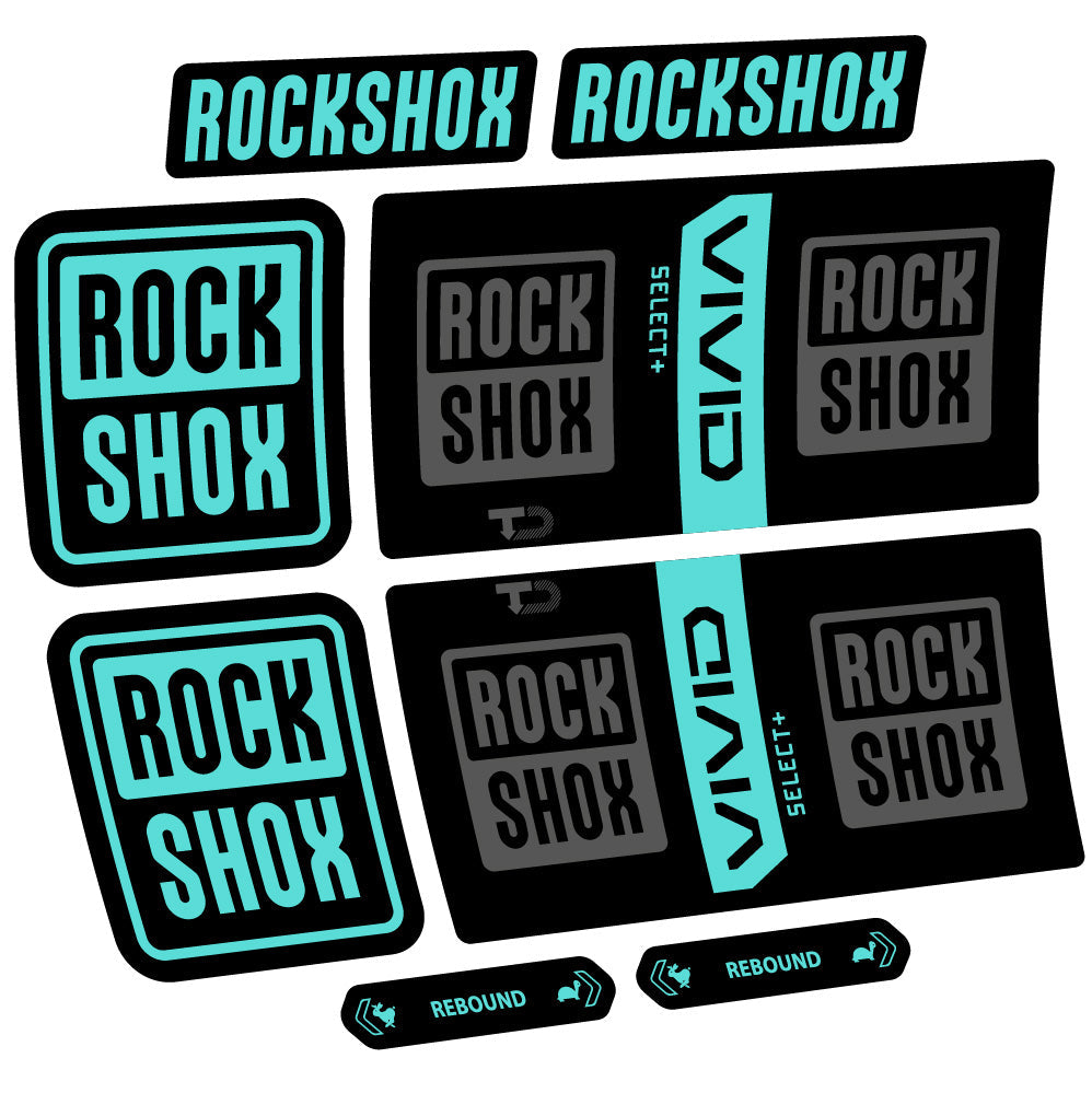 Autocollant RockShox Vivid Coil Select Plus, Shock Absorber, Autocollant vélo vinyle