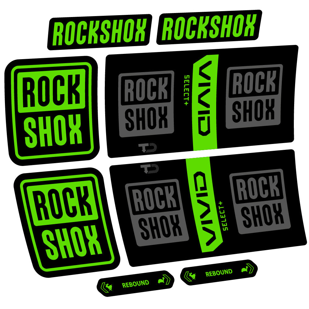 Autocollant RockShox Vivid Coil Select Plus, Shock Absorber, Autocollant vélo vinyle