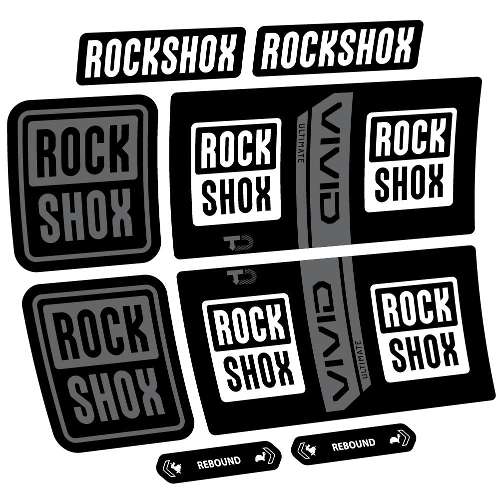 Autocollant RockShox Vivid Coil Ultimate, Shock Absorber, Autocollant vélo vinyle