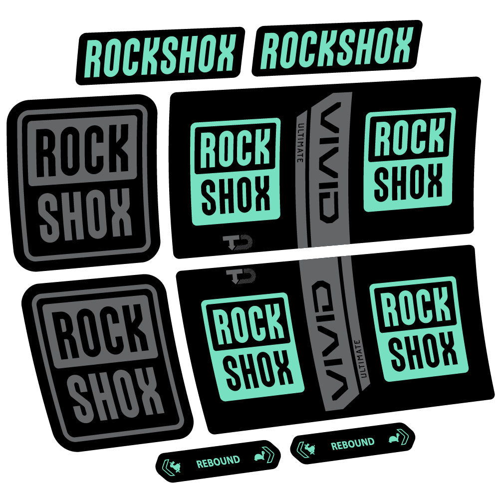 Autocollant RockShox Vivid Coil Ultimate, Shock Absorber, Autocollant vélo vinyle