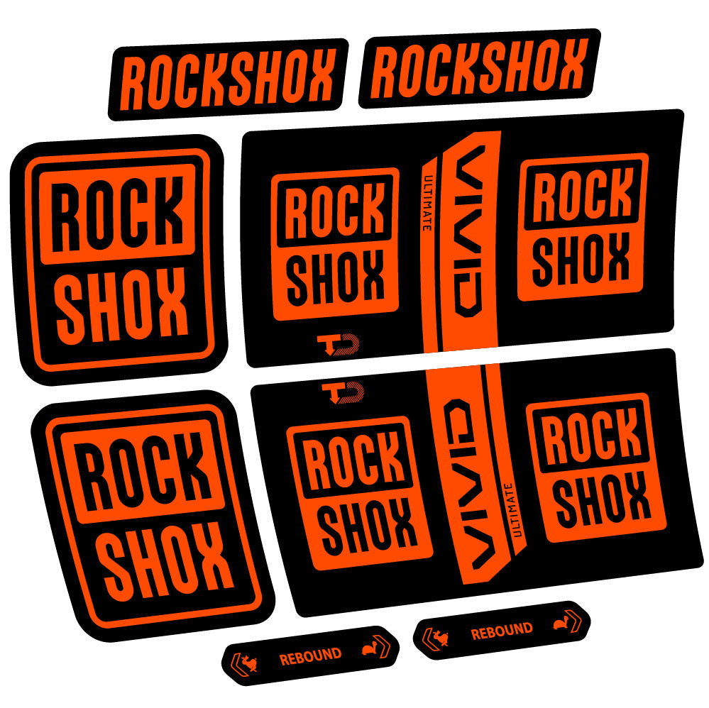 Autocollant RockShox Vivid Coil Ultimate, Shock Absorber, Autocollant vélo vinyle
