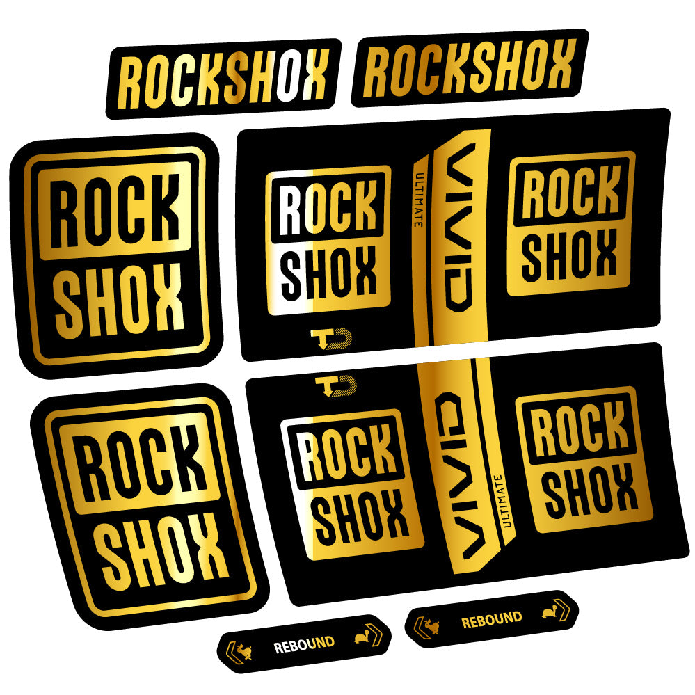 Autocollant RockShox Vivid Coil Ultimate, Shock Absorber, Autocollant vélo vinyle