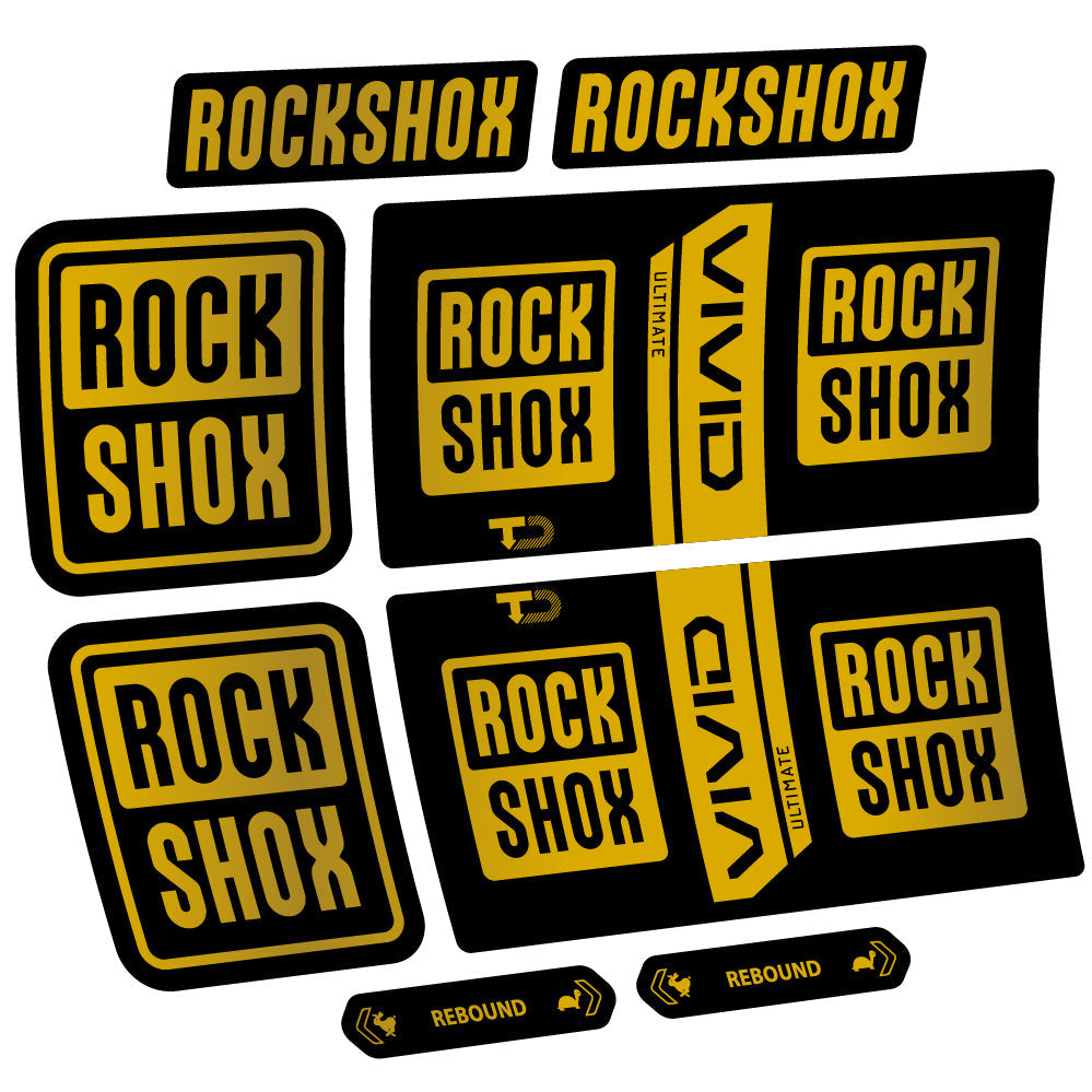 Autocollant RockShox Vivid Coil Ultimate, Shock Absorber, Autocollant vélo vinyle