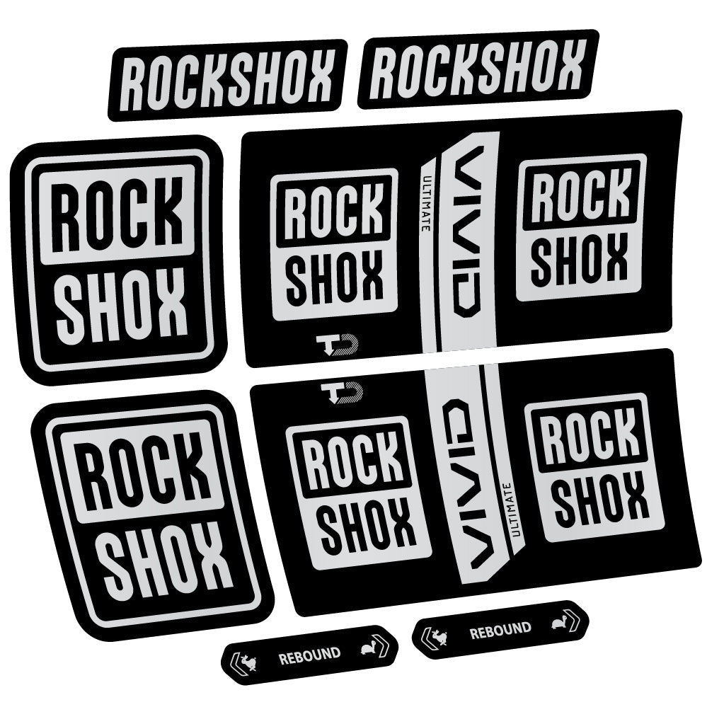 Autocollant RockShox Vivid Coil Ultimate, Shock Absorber, Autocollant vélo vinyle
