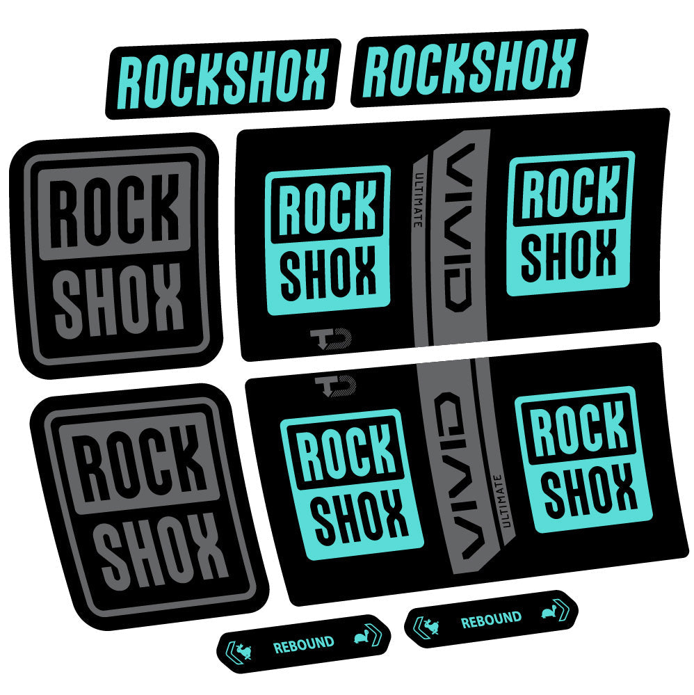 Autocollant RockShox Vivid Coil Ultimate, Shock Absorber, Autocollant vélo vinyle