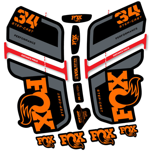 Autocollant Fox 34 SC Performance 2022, Fourche 29, Autocollant Vélo vinyle