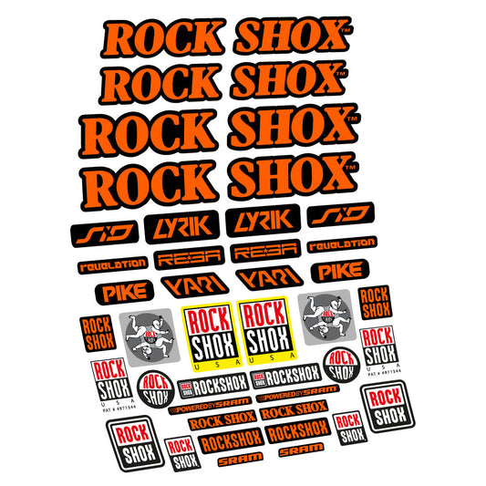 Autocollant Rock Shox Retro Vintage, Fourche 29, Autocollant vélo vinyle