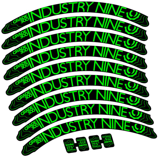 Autocollant Industry Nine Grade 300, Roues VTT 27.5, Autocollant Vélo vinyle