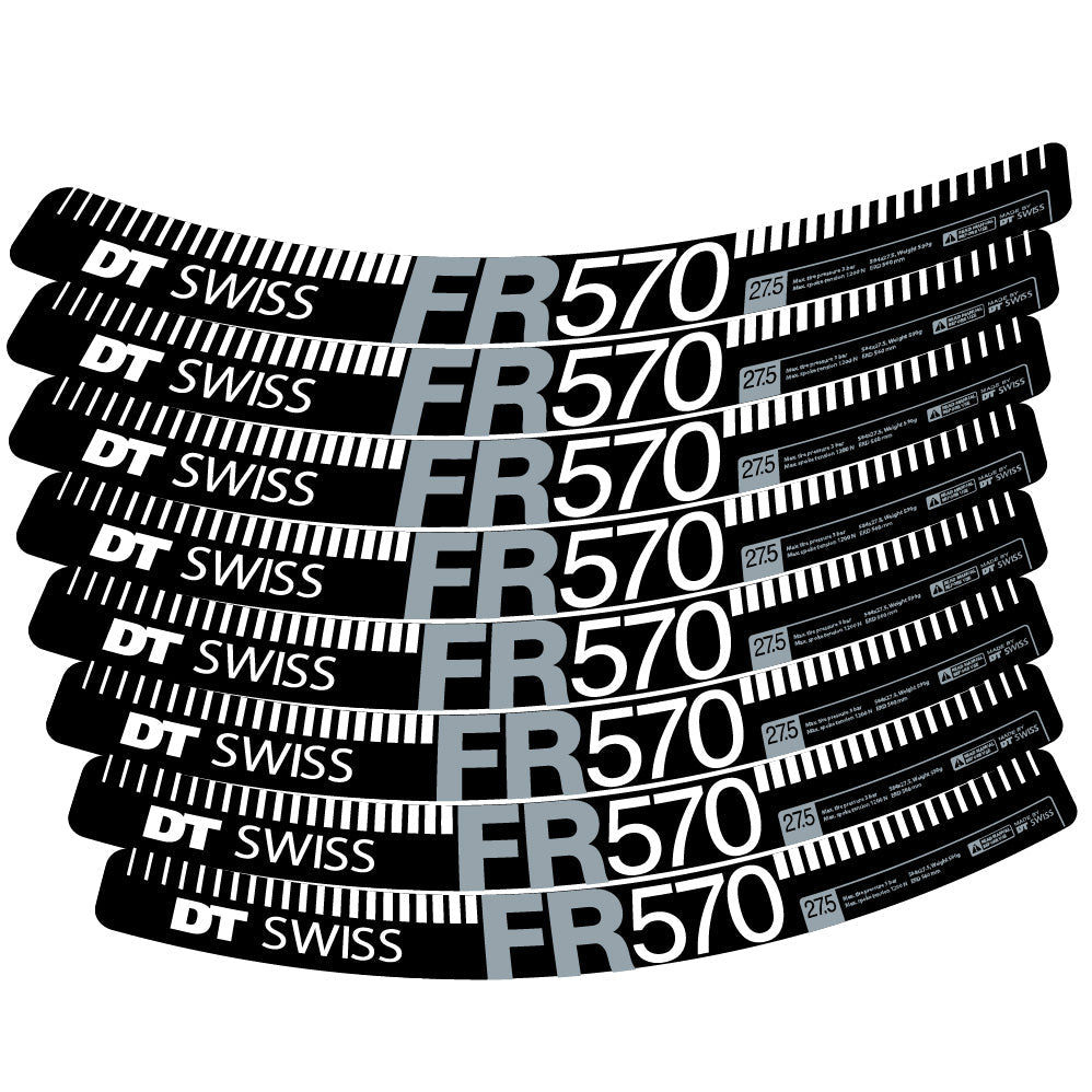 Autocollant DT Swiss FR 570, Roues VTT 29, Autocollant Vélo vinyle