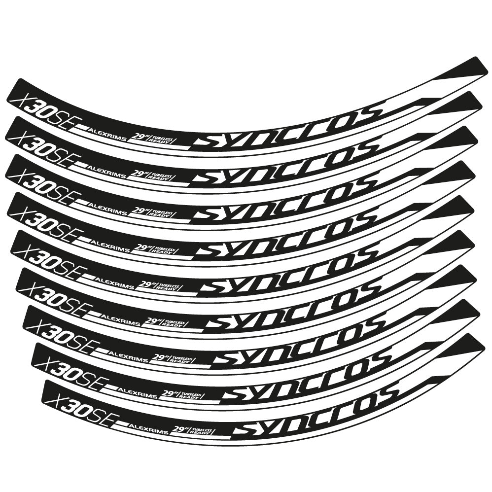 Autocollant Syncross X30SE, Roues VTT 29, Autocollant Vélo vinyle
