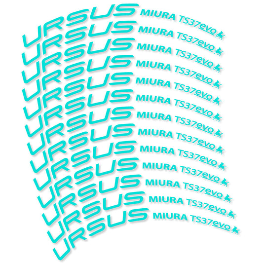 Autocollant Ursus Miura Ts37 Evo Disc, Roues Route 37 mm, Autocollant Vélo vinyle