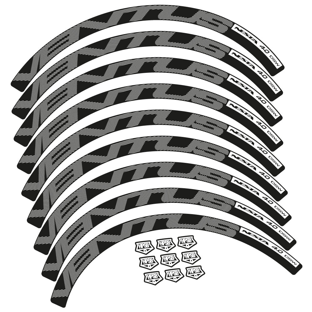 Autocollant Nesta Ventus 4.0 Disc, Roues Route 40 mm, Autocollant Vélo vinyle