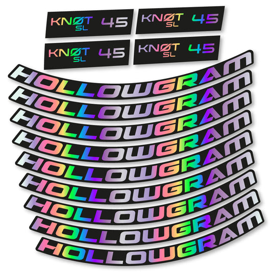 Autocollant Hollowgram Knot SL 45, Roues Route 45 mm, Autocollant Vélo vinyle