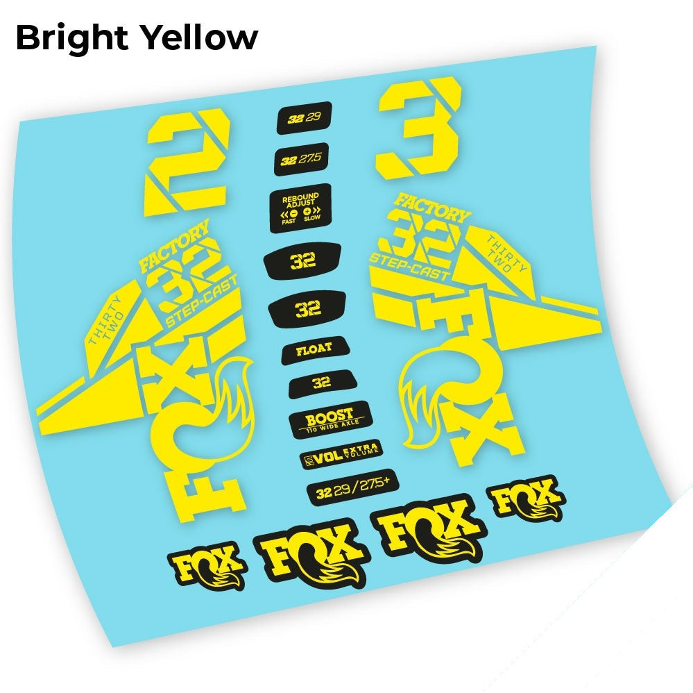 Autocollant Fox 32 Kashima 2021, Fourche 29, Vélo vinyle sticker